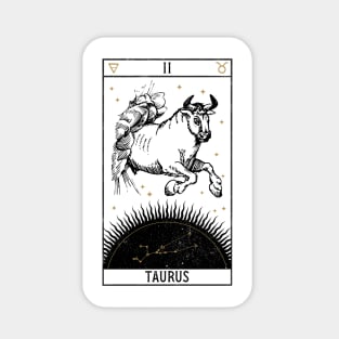 Taurus Distressed Goth Tarot Zodiac Sign Sticker